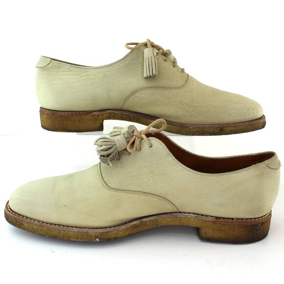 Royal Tweed Church's Cheaney of England White Leather Tassled Oxford - Picture 2 of 9